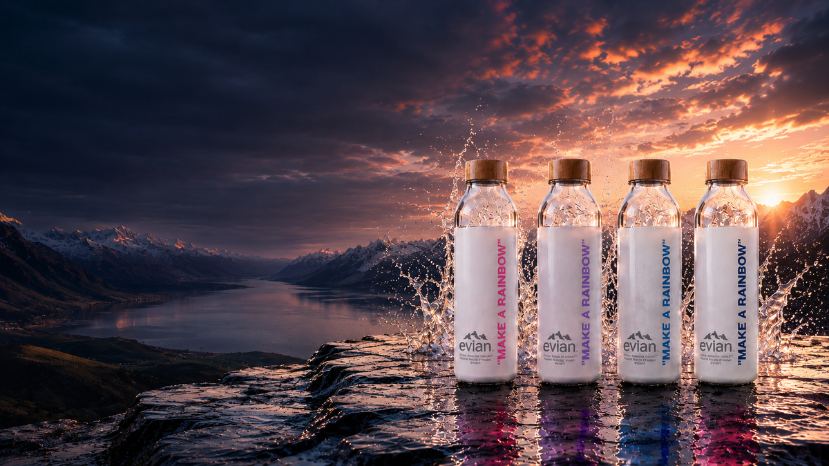 Gourdes Evian Make A Rainbow